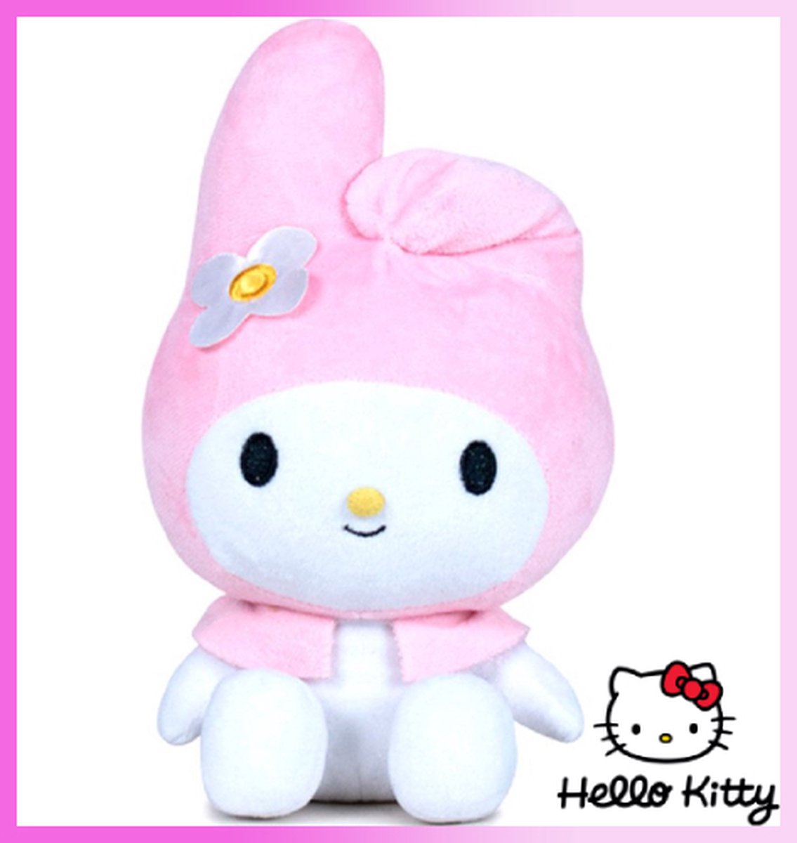 Melody - Hello Kitty Pluche Knuffel 27 cm {Speelgoed Knuffeldier Knuffelpop voor kinderen jongens meisjes | Keroppy Kuromi Melody Hello Kity Kat Cat Plush Toy}